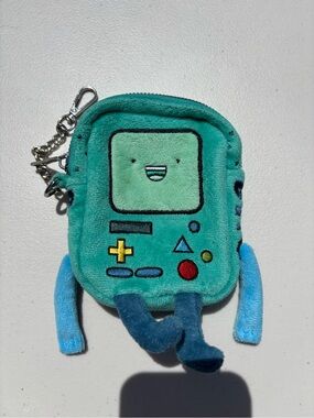 Adventure Time BMO Plush Keychain Pouch in Teal and Light Blue